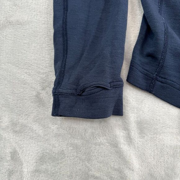 Smartwool Shirt Mens Medium Blue Base Layer MerinoMax Half-Zip Stretch Pocket - Picture 8 of 14